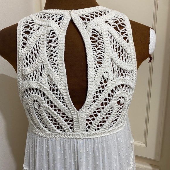 Zara Woman Mini Macrame Dress Size Medium - Picture 6 of 10